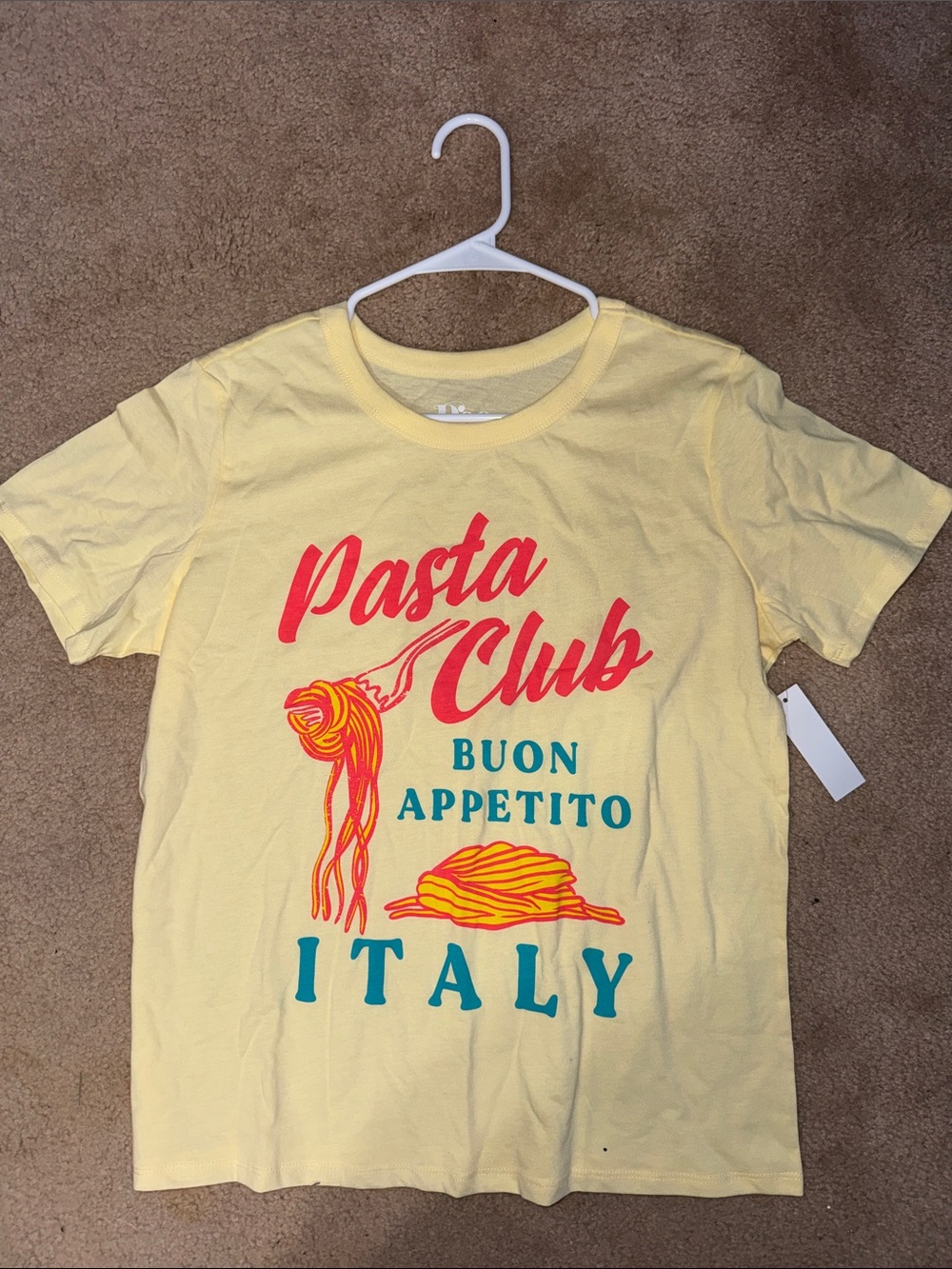 Pasta‎ Club Italy Graphic Tee - Yellow